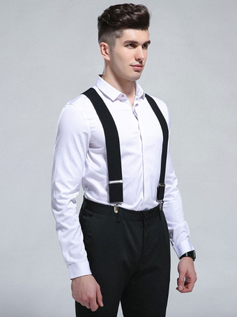 メンズアクセサリークラシックメタルディテールポリエステルメタリックプルアウトブラック