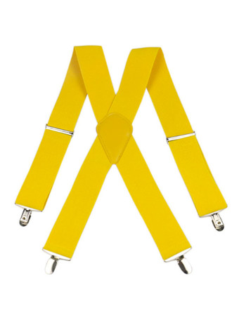 イエローメンズアクセサリークラシックメタルディテールポリエステルメタリックプルアウトブラック