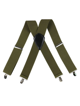 ハンターグリーン メンズアクセサリークラシックメタルディテールポリエステルメタリックプルアウトブラック