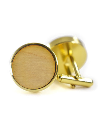 シャンパンカラーメンズアクセサリークラシックラウンドメタリックコーヒーブラウン