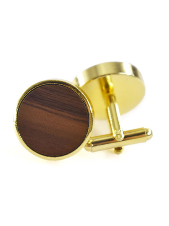 ブラウン メンズアクセサリークラシックラウンドメタリックコーヒーブラウン