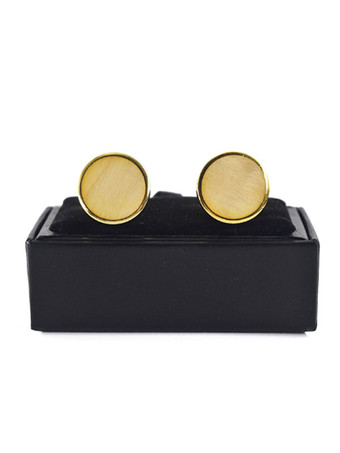 メンズアクセサリークラシックラウンドメタリックコーヒーブラウン