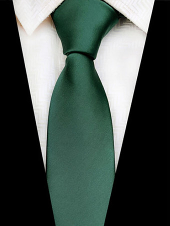 グリーン メンズドレスネクタイ品質ポリエステルジャカード