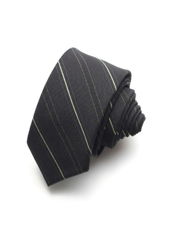 ブラック メンズドレスネクタイハンサムポリエステルジャカード