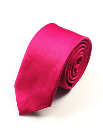 ローズレッドメンズドレスネクタイクールポリエステルジャカード