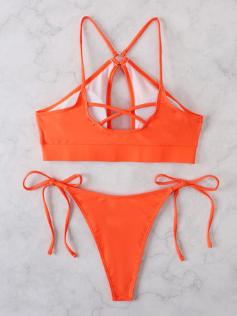 女性のためのビキニ水着黒ボタン夏のビーチ水着