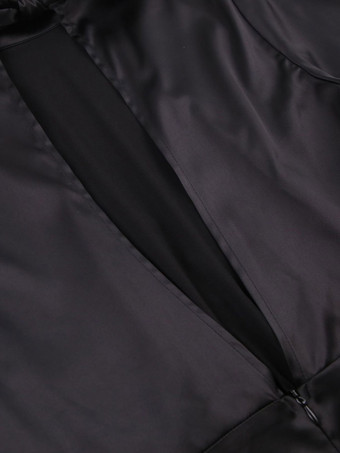 ボディコンドレス ブラック 長袖 セクシー ジュエルネック ミディ シースドレス