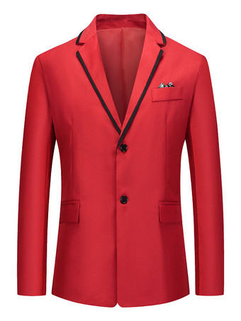 レッド Blazers＆Jackets男性のカジュアルスーツカジュアルな白い灰色のクールなカジュアルスーツ