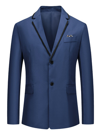 ダークネイビーBlazers＆Jackets男性のカジュアルスーツカジュアルな白い灰色のクールなカジュアルスーツ