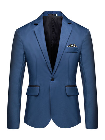 ロイヤルブルーブレザー＆ジャケット男性のカジュアルスーツカジュアルライトスカイブルーレッド品質カジュアルスーツ