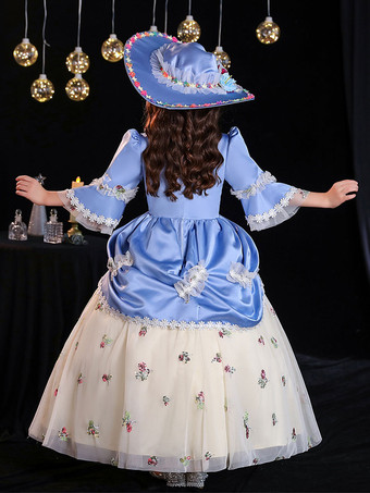 ポリエステルファイバーティーパーティー3/4長袖ポリエステルジャンプスーツゴシックアクアキッズ 'ロリータドレス