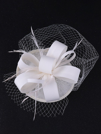 Acessório de cabelo de fibra de poliéster chapéu de casamento para noiva