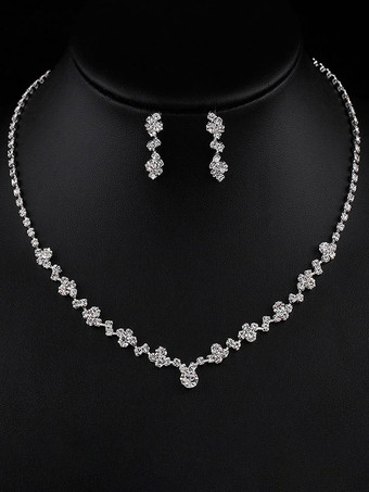ファッションウェディングジュエリーセットシックなラインストーンラインストーン