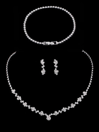 ファッションウェディングジュエリーセットシックなラインストーンラインストーン
