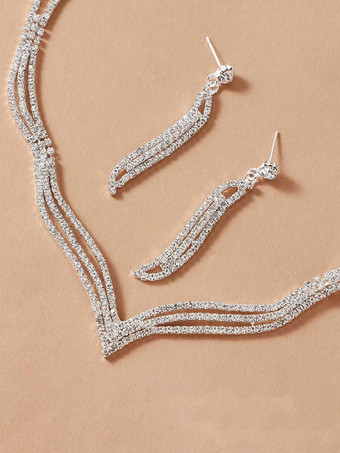 Ensemble de bijoux pour strass solide de strass chic hidal