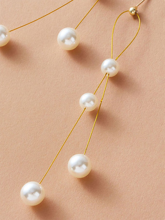 Boucles d'oreilles de mariage imitation perle unisexe perle bijoux de mariée perlée