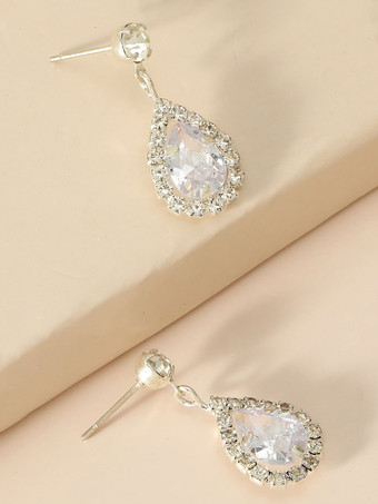Boucles d'oreilles de mariage strass unisexe strass bijoux de mariage percé