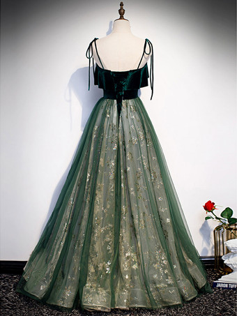 プロムドレス 夜会服 Vネック マキシレングス ノースリーブ レースアップ パーティードレス