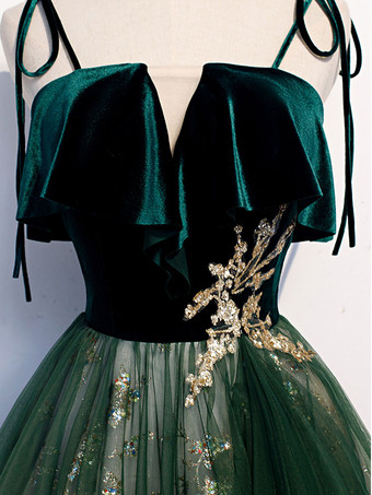 プロムドレス 夜会服 Vネック マキシレングス ノースリーブ レースアップ パーティードレス