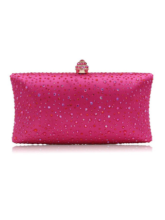 rouge Sacs à main de mariage Accessoires de mariage Bourse de mariée Strass