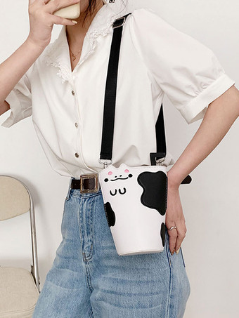 ホワイトロリータバッグPUレザーPUレザークロスボディバッグロリータアクセサリー