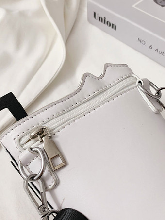 ホワイトロリータバッグPUレザーPUレザークロスボディバッグロリータアクセサリー