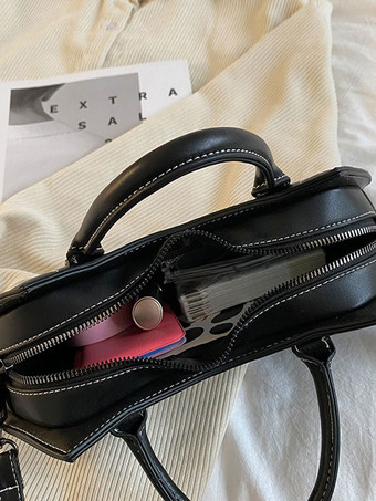 ブラックロリータバッグPUレザーPUレザーハンドバッグロリータアクセサリー