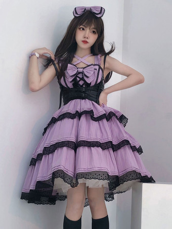 Plus Size Sweet Lolita Dress Ruffles Lace 9 colori Lolita JSK Dress