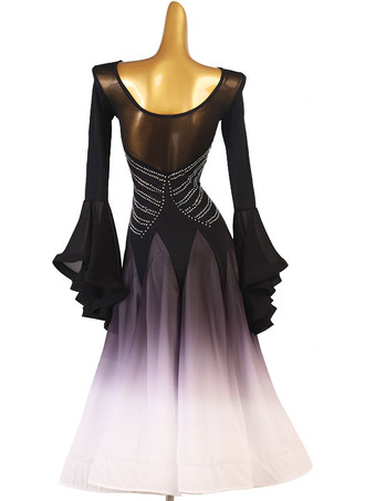 社交ダンスコスチューム黒人女性のセクシーなポリエステルスパンコールドレスダンサーダンスウェア