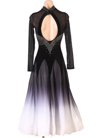 社交ダンスコスチューム黒人女性のセクシーなポリエステルダンサーボディコンドレスラインストーンダンスドレス