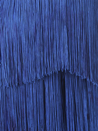 ラテンダンスコスチュームブルーレディースポリエステルドレスバックレスセクシーフリンジラテンダンサーダンスウェア