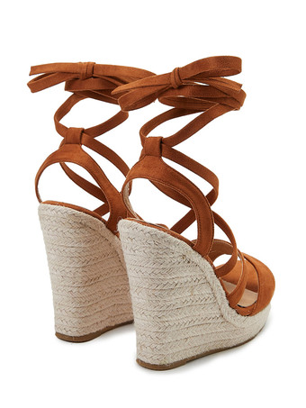 Women's Lace Up Espadrille Wedge Sandals