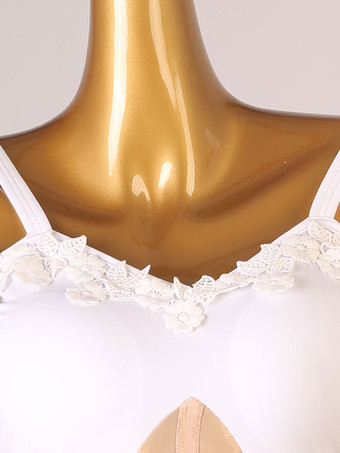 ラテンダンスコスチュームホワイトレディースポリエステルドレスバックレスセクシーな花ラテンダンサーダンスコスチューム