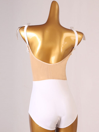 ラテンダンスコスチュームホワイトレディースポリエステルドレスバックレスセクシーな花ラテンダンサーダンスコスチューム