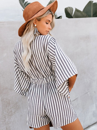 ブルー Vネック 七分袖 ポリエステル サマープレイスーツ