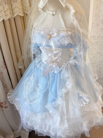 甘いロリータドレス ティアード フリル 甘いロリータ ドレス