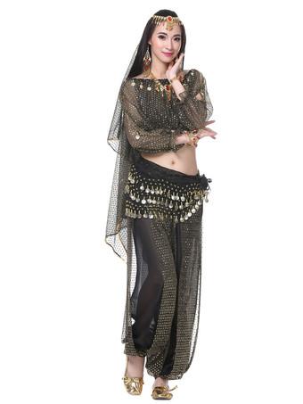 New Adult Lady Women Sequins Belly Dance Costume Set Oriental