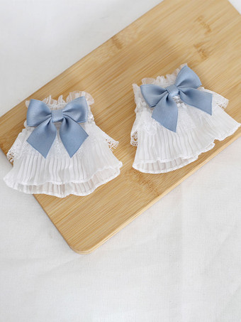 ライトスカイブルー甘いロリータアクセサリーピンクの弓オーバースリーブポリエステル繊維その他