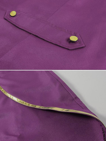 緑のヴィンテージトップヴィンテージボタン長袖ポリエステルポリエステル繊維オーバーコート男性のためのレトロな衣装 バーガンディ