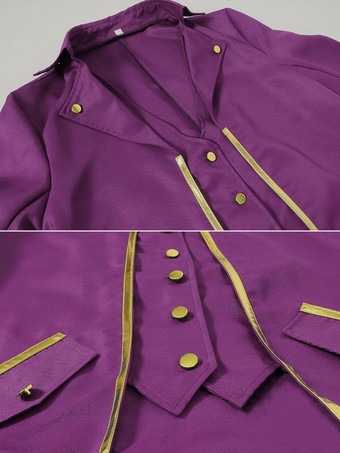 緑のヴィンテージトップヴィンテージボタン長袖ポリエステルポリエステル繊維オーバーコート男性のためのレトロな衣装 バーガンディ