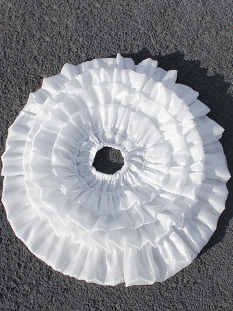 ロリータスタイルロリータペチコートポリエステルフリルゴシックロリータペチコート女性用ホワイトレースロリータスカート