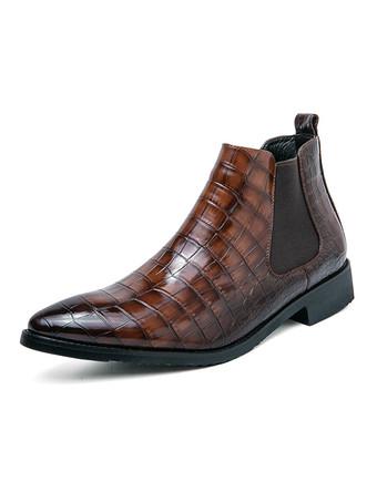 Croc print chelsea online boots