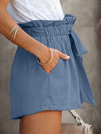 女性ショーツカジュアルレースアップボトム