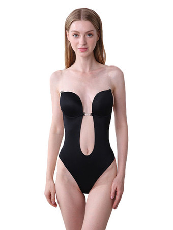 ブラック テディ ランジェリー ヌード バックレス ポリエステル テディ 女性用