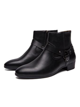 Men's pointed toe ankle boots best sale