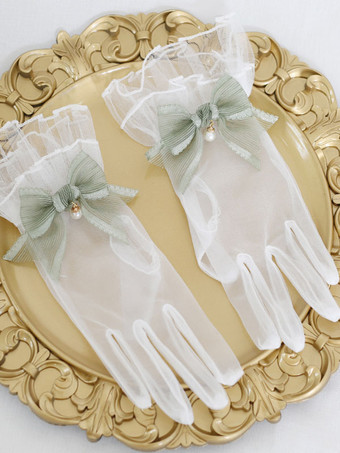 グリーン ロココスタイルのロリータアクセサリーディープブルーボウパールポリエステルファイバーアクセサリーその他