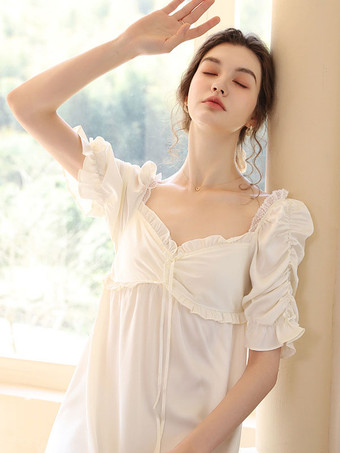 ホワイトレトロエンパイアウエストドレスブリッジトン衣装