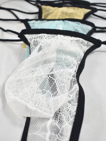 男のブリーフソリッドスパイダーウェブパターンナイロン