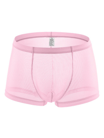 ピンクマンズブリーフポリエステルトランスペアレントソリッド