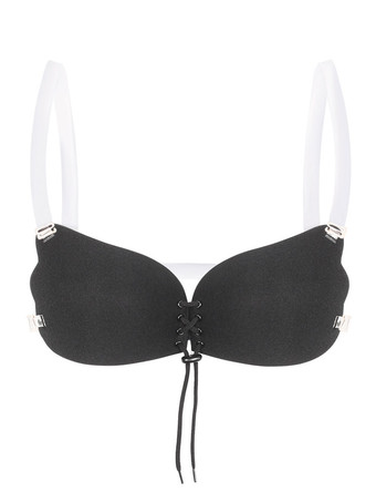ブラック ホットセール ランジェリー レディース ブラ ヌード ドローストリング ストラップレス 下着 ニプレス